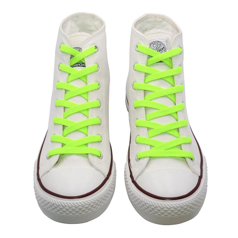 VSUDO 24" Flat Neon Green Shoe Laces for Kids Sneakers, Short Shoelaces for Sneakers, Replacements Shoe Strings for Women or Men (1 Pair-Neon Green-60CM) - Image 4